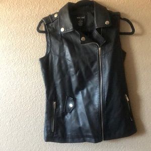 Wet Seal pleather black vest